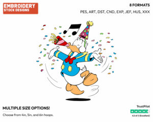 Donald Duck Birthday Party - Disney Characters - Birthdays & Parties - Holiday Inspired Embroidery Design in 3 sizes & 8 formats