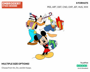 Minnie Mouse - Disney Characters - Birthdays & Parties - Holiday Inspired Embroidery Design in 3 sizes & 8 formats