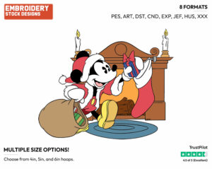 Classic Santa Mickey - Disney Characters - Christmas - Holiday Inspired Embroidery Design in 3 sizes & 8 formats