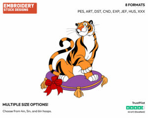 Rajah - Disney Characters - Christmas - Holiday Inspired Embroidery Design in 3 sizes & 8 formats