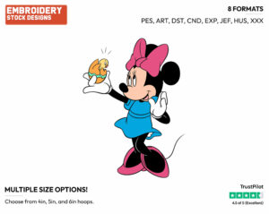 Minnie Mouse - Disney Characters - Easter - Holiday Inspired Embroidery Design in 3 sizes & 8 formats