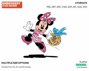 Minnie Mouse - Disney Characters - Easter - Holiday Inspired Embroidery Design in 3 sizes & 8 formats