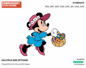 Minnie - Disney Characters - Easter - Holiday Inspired Embroidery Design in 3 sizes & 8 formats