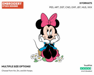 Minnie - Disney Characters - Easter - Holiday Inspired Embroidery Design in 3 sizes & 8 formats