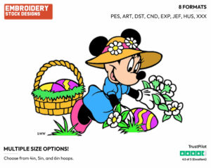 Minnie - Disney Characters - Easter - Holiday Inspired Embroidery Design in 3 sizes & 8 formats