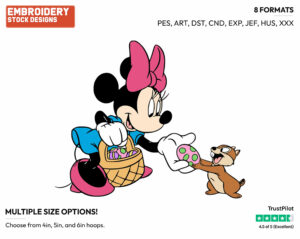 Minnie - Disney Characters - Easter - Holiday Inspired Embroidery Design in 3 sizes & 8 formats