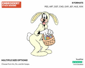 Goofy - Disney Characters - Easter - Holiday Inspired Embroidery Design in 3 sizes & 8 formats