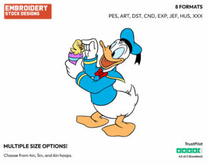 Donald Duck, Easter Chick - Disney Characters - Easter - Holiday Inspired Embroidery Design in 3 sizes & 8 formats