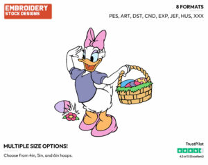Daisy - Disney Characters - Easter - Holiday Inspired Embroidery Design in 3 sizes & 8 formats