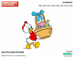 Huey - Disney Characters - Easter - Holiday Inspired Embroidery Design in 3 sizes & 8 formats