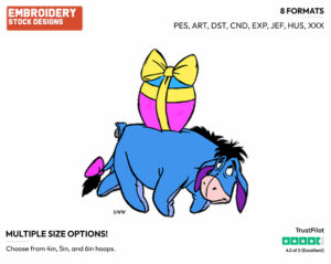 Eeyore - Disney Characters - Easter - Holiday Inspired Embroidery Design in 3 sizes & 8 formats