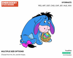 Eeyore - Disney Characters - Easter - Holiday Inspired Embroidery Design in 3 sizes & 8 formats