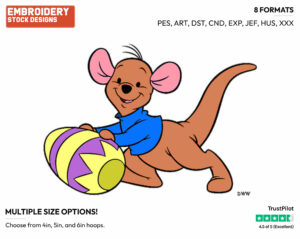 Roo - Disney Characters - Easter - Holiday Inspired Embroidery Design in 3 sizes & 8 formats