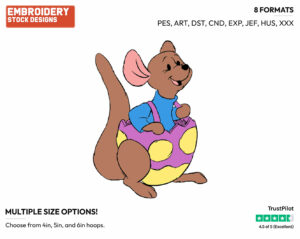 Roo - Disney Characters - Easter - Holiday Inspired Embroidery Design in 3 sizes & 8 formats