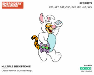 Easter Bunny Tigger - Disney Characters - Easter - Holiday Inspired Embroidery Design in 3 sizes & 8 formats