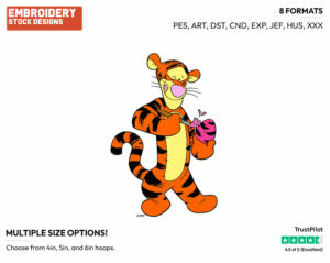 Tigger - Disney Characters - Easter - Holiday Inspired Embroidery Design in 3 sizes & 8 formats
