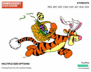 Tigger - Disney Characters - Easter - Holiday Inspired Embroidery Design in 3 sizes & 8 formats