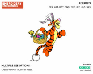 Tigger - Disney Characters - Easter - Holiday Inspired Embroidery Design in 3 sizes & 8 formats