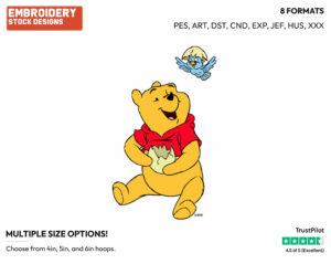 Winnie - Disney Characters - Easter - Holiday Inspired Embroidery Design in 3 sizes & 8 formats