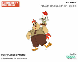 Buck Cluck, Chicken Little - Disney Characters - Father's Day - Holiday Inspired Embroidery Design in 3 sizes & 8 formats