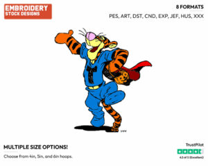 Superhero Tigger - Disney Characters - Halloween - Holiday Inspired Embroidery Design in 3 sizes & 8 formats