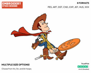 Woody - Disney Characters - Halloween - Holiday Inspired Embroidery Design in 3 sizes & 8 formats