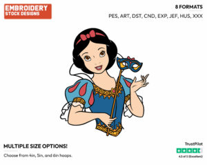 Snow White - Disney Characters - Halloween - Holiday Inspired Embroidery Design in 3 sizes & 8 formats