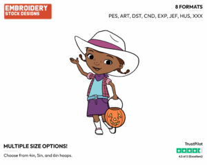 Doc Mcstuffins - Disney Characters - Halloween - Holiday Inspired Embroidery Design in 3 sizes & 8 formats