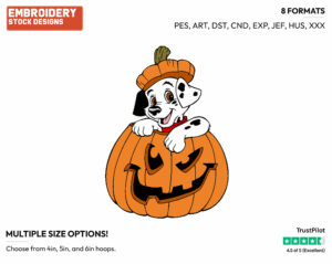 Dalmatian Puppy - Disney Characters - Halloween - Holiday Inspired Embroidery Design in 3 sizes & 8 formats