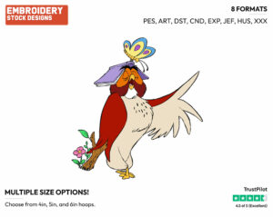 Owl - Disney Characters - Springtime - Holiday Inspired Embroidery Design in 3 sizes & 8 formats