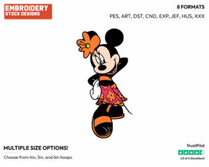 Wearing A Bathing Suit - Disney Characters - Summertime - Holiday Inspired Embroidery Design in 3 sizes & 8 formats