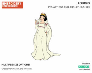 Snow White - Disney Characters - Weddings - Holiday Inspired Embroidery Design in 3 sizes & 8 formats