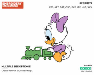 Baby Daisy, Toy Train - Disney Babies - Embroidery Design in 3 sizes & 8 formats