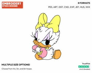 Grumpy Daisy - Disney Babies - Embroidery Design in 3 sizes & 8 formats