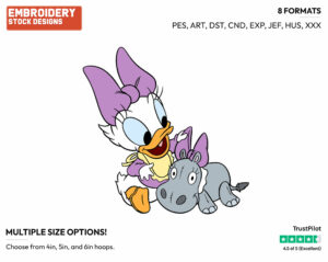 Baby Daisy, Stuffed Animal - Disney Babies - Embroidery Design in 3 sizes & 8 formats