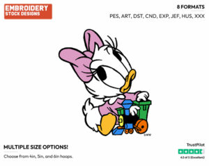 Baby Daisy, Toy Train - Disney Babies - Embroidery Design in 3 sizes & 8 formats