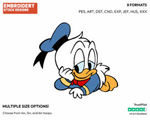 Baby Donald - Disney Babies - Embroidery Design in 3 sizes & 8 formats