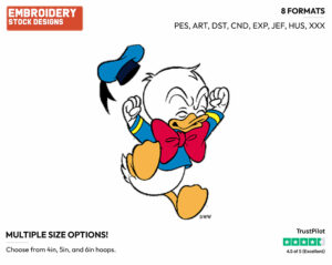 Baby Donald Throwing Tantrum - Disney Babies - Embroidery Design in 3 sizes & 8 formats