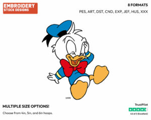 Baby Donald Laughing - Disney Babies - Embroidery Design in 3 sizes & 8 formats