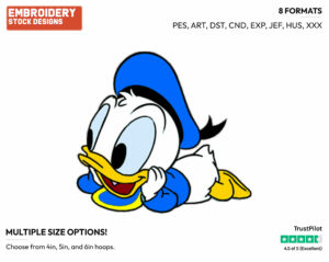 Baby Donald - Disney Babies - Embroidery Design in 3 sizes & 8 formats
