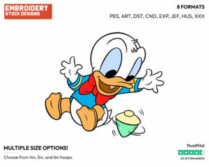 Baby Donald, Spinning Top - Disney Babies - Embroidery Design in 3 sizes & 8 formats