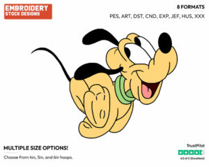 Baby Pluto Running - Disney Babies - Embroidery Design in 3 sizes & 8 formats
