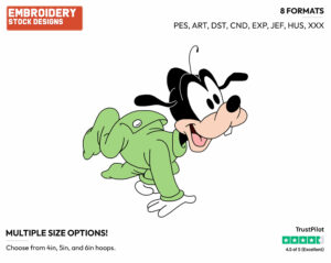 Baby Goofy Crawling - Disney Babies - Embroidery Design in 3 sizes & 8 formats