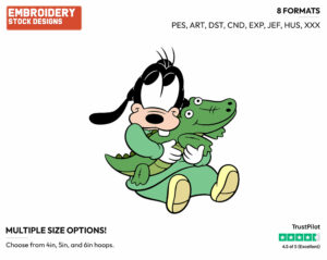 Baby Goofy, Stuffed Toy - Disney Babies - Embroidery Design in 3 sizes & 8 formats