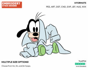 Cute Baby Goofy - Disney Babies - Embroidery Design in 3 sizes & 8 formats