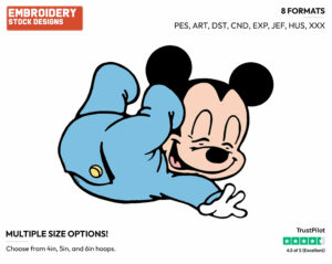 Playful Baby Mickey - Disney Babies - Embroidery Design in 3 sizes & 8 formats