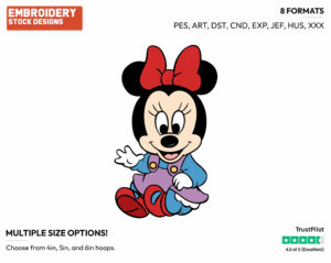 Baby Minnie - Disney Babies - Embroidery Design in 3 sizes & 8 formats
