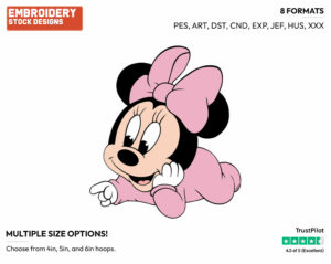 Baby Minnie - Disney Babies - Embroidery Design in 3 sizes & 8 formats