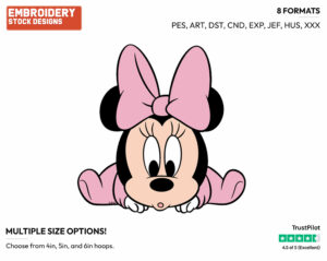 Baby Minnie - Disney Babies - Embroidery Design in 3 sizes & 8 formats