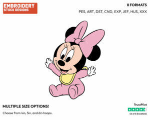 Baby Minnie - Disney Babies - Embroidery Design in 3 sizes & 8 formats